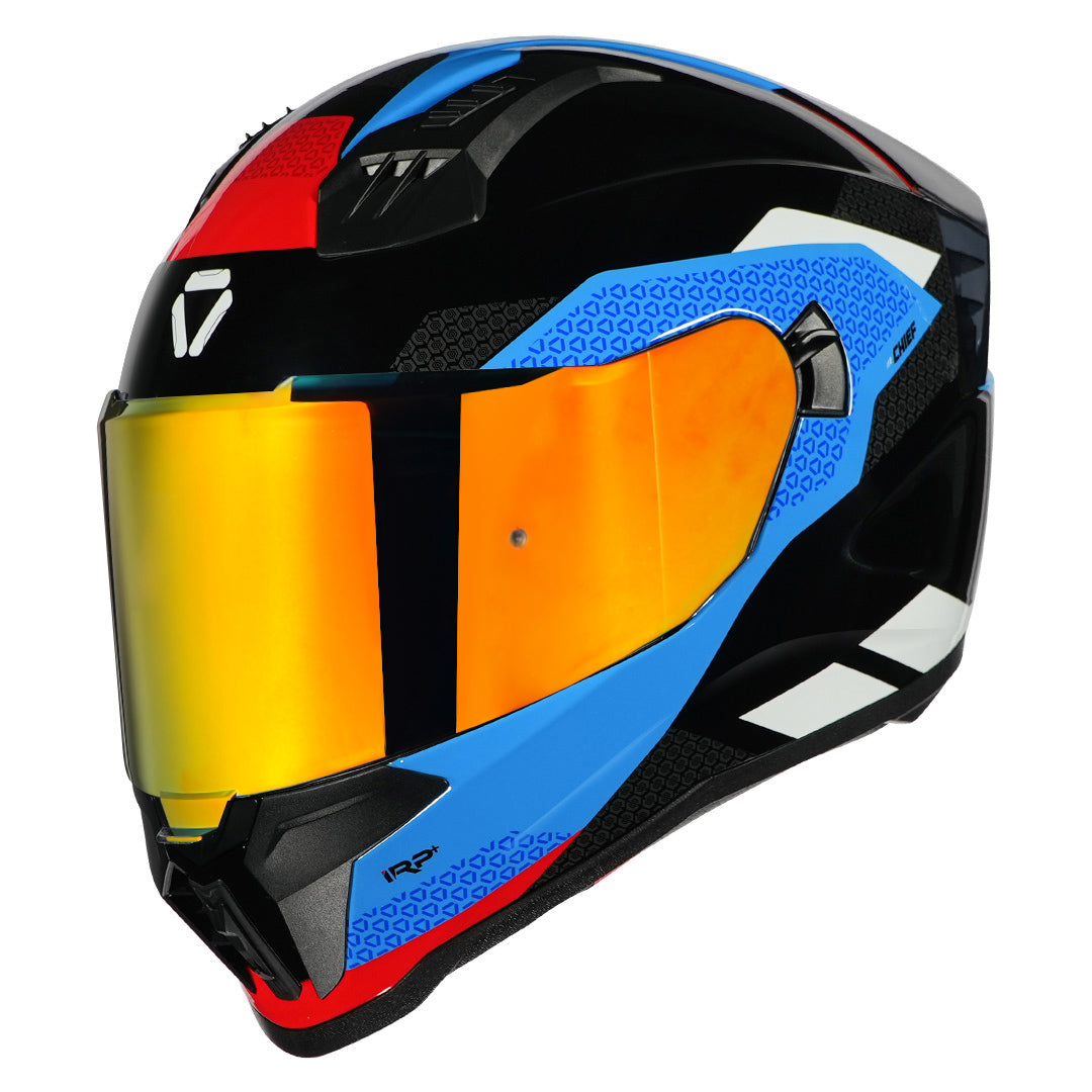 Korda Evo Chief Gloss Black/Blue Full Face - Helmet