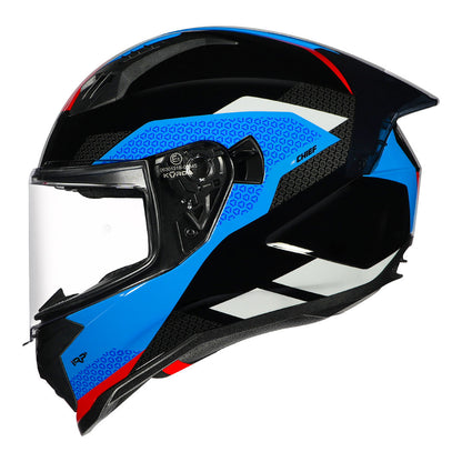 Korda Evo Chief Gloss Black/Blue Full Face - Helmet