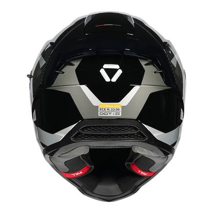 Korda Evo Chief Gloss Black/Grey Full Face - Helmet