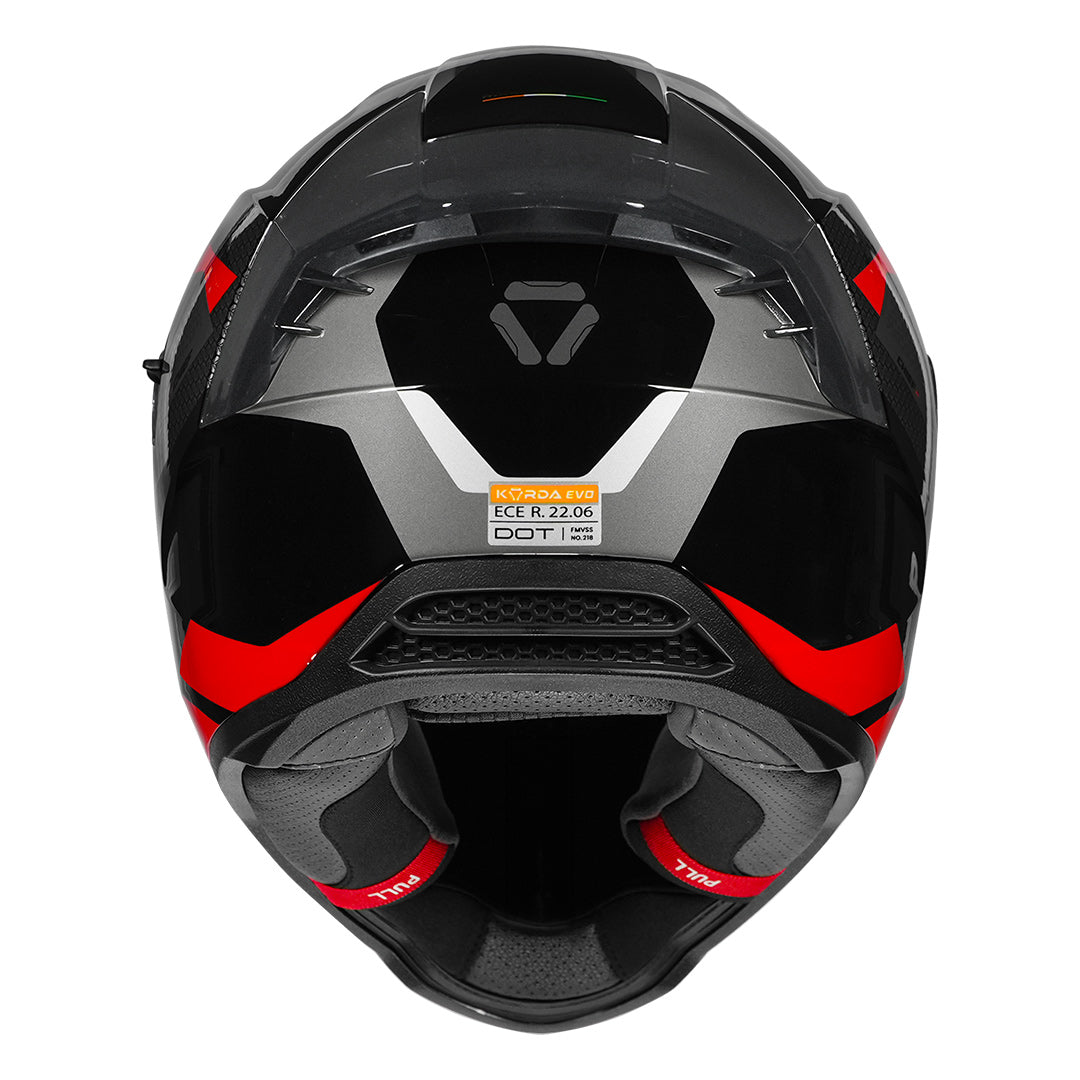 Korda Evo Chief Gloss Black/Red Full Face - Helmet