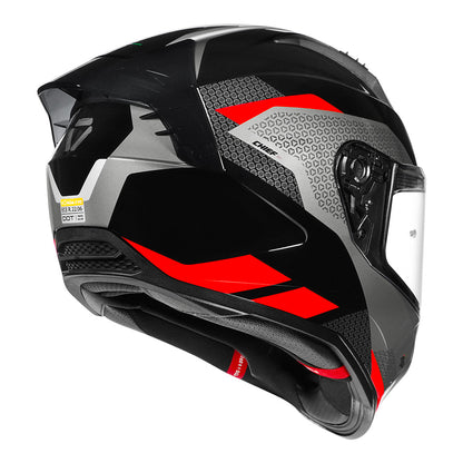 Korda Evo Chief Gloss Black/Red Full Face - Helmet