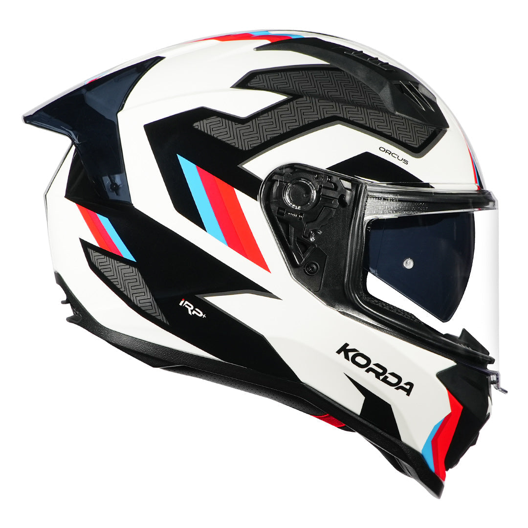 Korda Evo Orcus Gloss White Blue and Red Full Face - Helmet