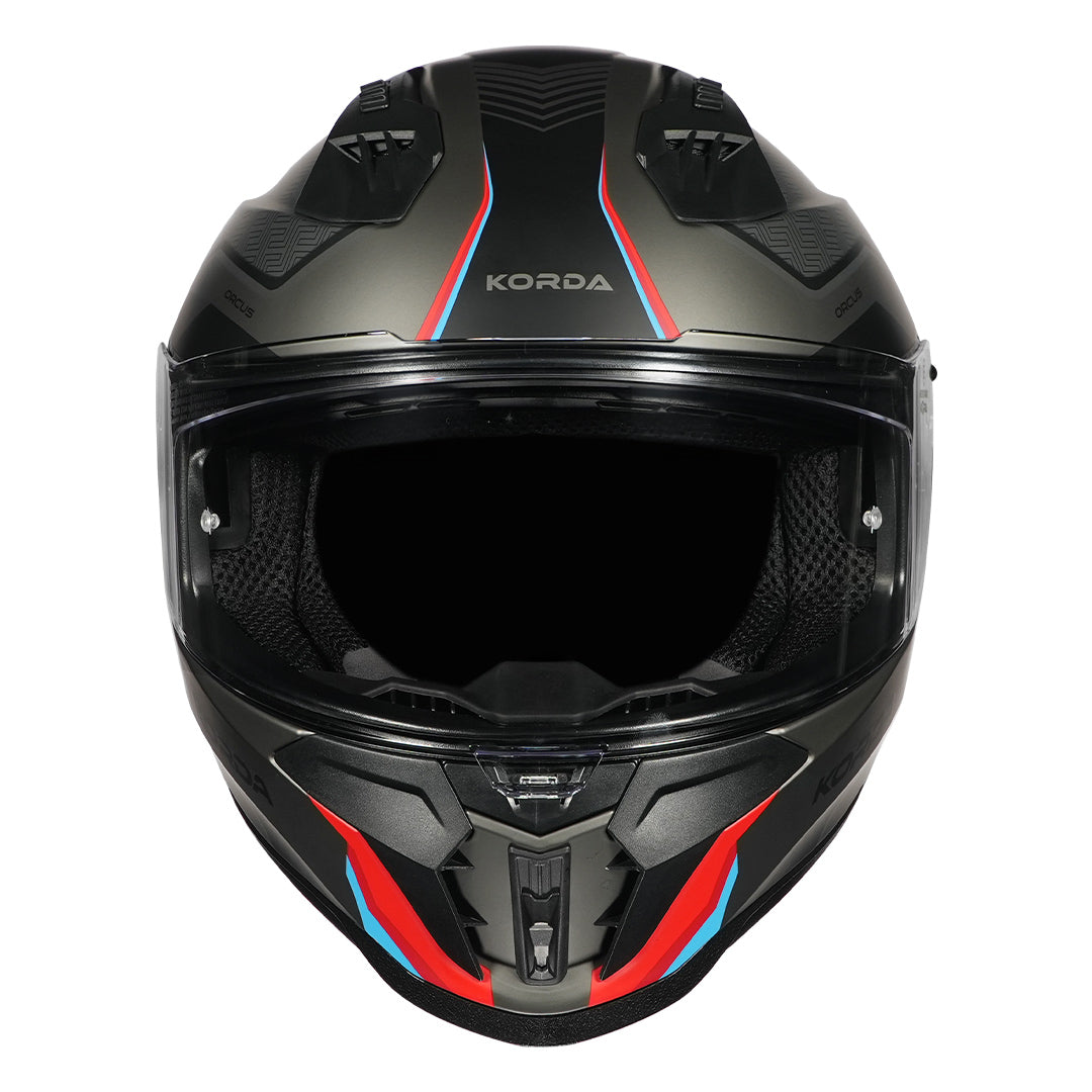 Korda Evo Orcus Matt Grey Red and Blue Full Face - Helmet