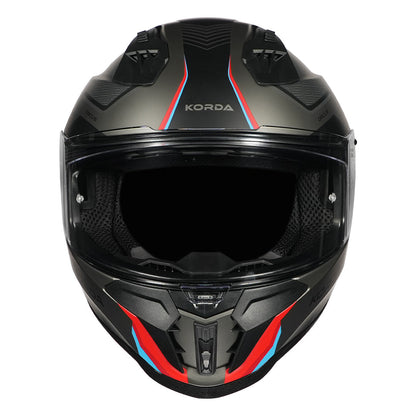 Korda Evo Orcus Matt Grey Red and Blue Full Face - Helmet