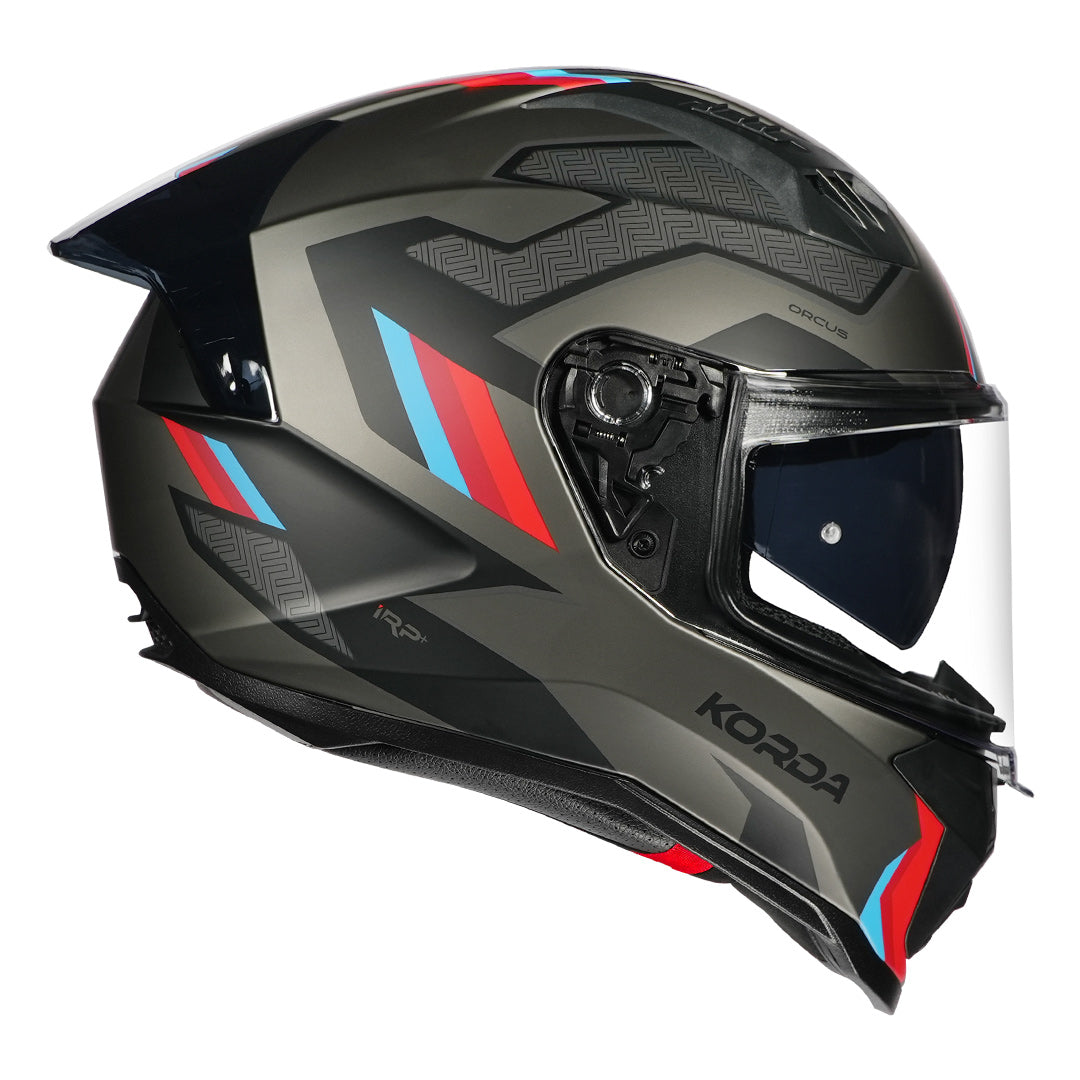 Korda Evo Orcus Matt Grey Red and Blue Full Face - Helmet