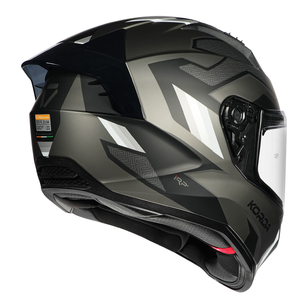Korda Evo Orcus Matt White Grey Full Face - Helmet