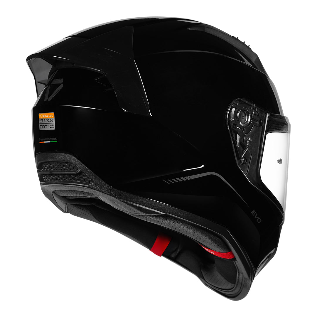 Korda Evo Solid Gloss Black Full Face - Helmet