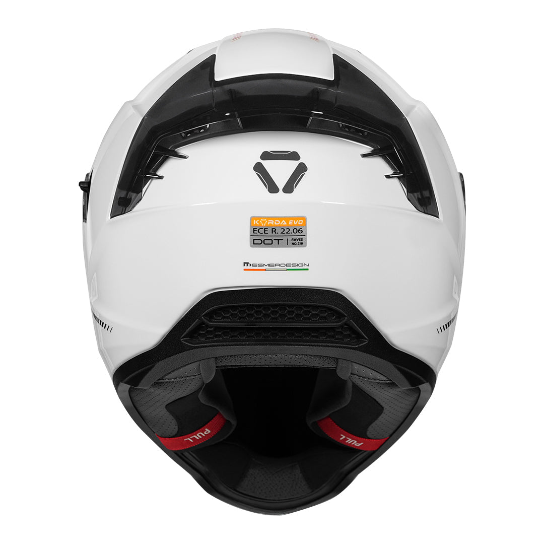 Korda Evo Solid Gloss White Full Face - Helmet