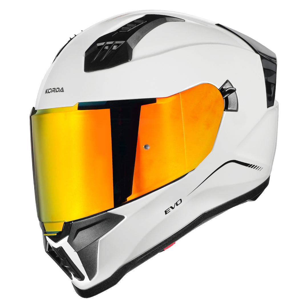 Korda Evo Solid Gloss White Full Face - Helmet