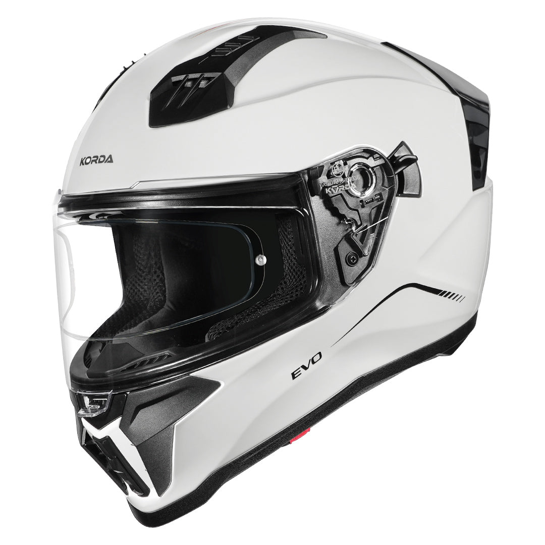 Korda Evo Solid Gloss White Full Face - Helmet