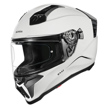 Korda Evo Solid Gloss White Full Face - Helmet