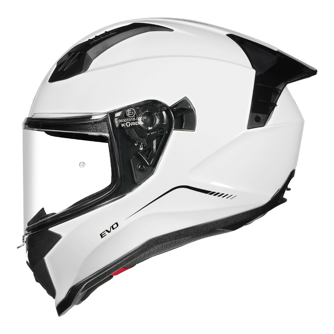 Korda Evo Solid Gloss White Full Face - Helmet