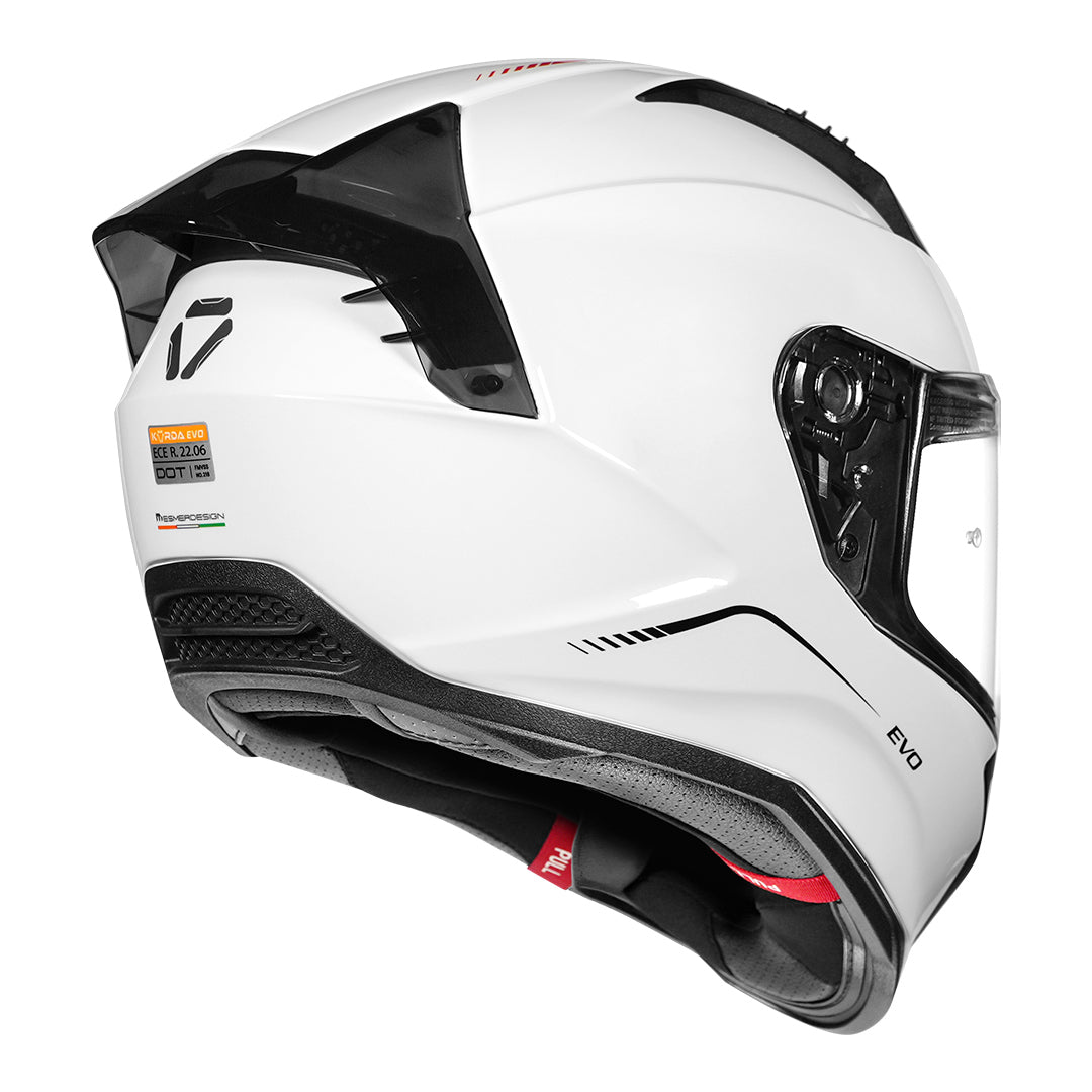 Korda Evo Solid Gloss White Full Face - Helmet