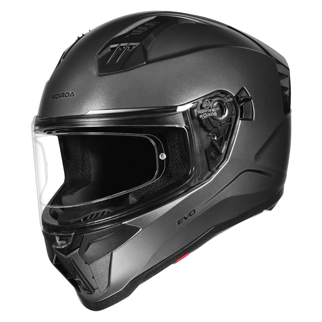 Korda Evo Solid Matt Grey Full Face - Helmet