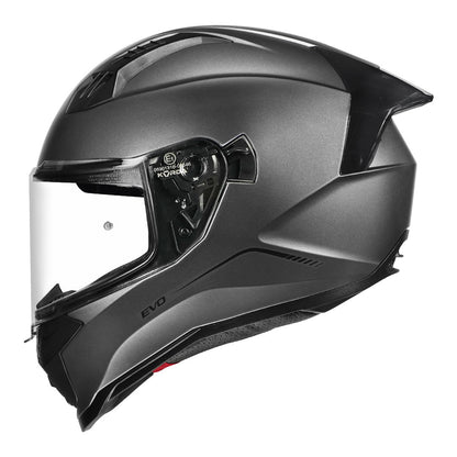 Korda Evo Solid Matt Grey Full Face - Helmet