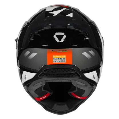 Korda Evo Triton Gloss Black/White/Orange Full Face - Helmet