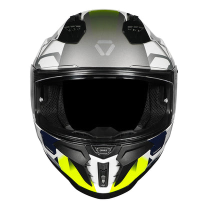 Korda Evo Triton Gloss White Flour Yellow Full Face - Helmet