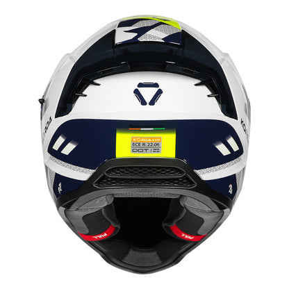 Korda Evo Triton Gloss White Flour Yellow Full Face - Helmet