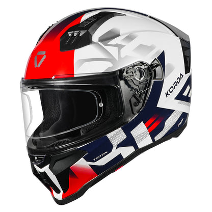 Korda Evo Triton Gloss White Red Full Face - Helmet