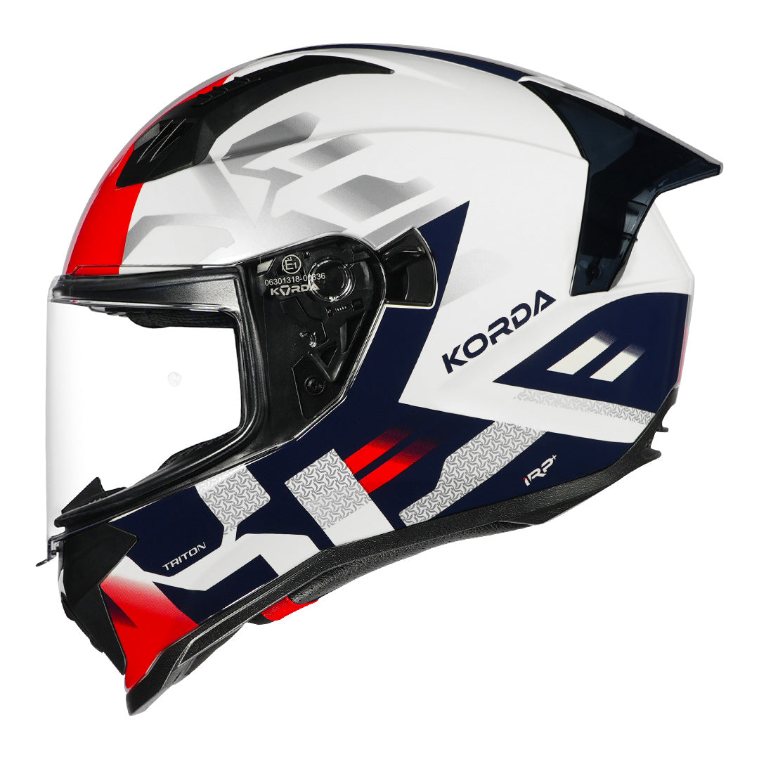 Korda Evo Triton Gloss White Red Full Face - Helmet