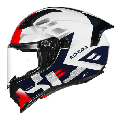 Korda Evo Triton Gloss White Red Full Face - Helmet