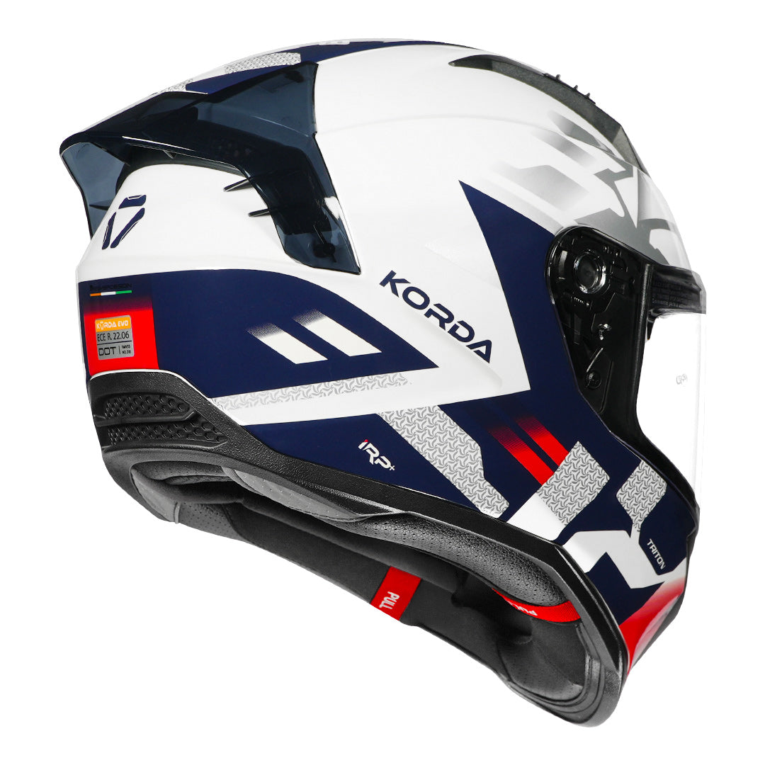 Korda Evo Triton Gloss White Red Full Face - Helmet