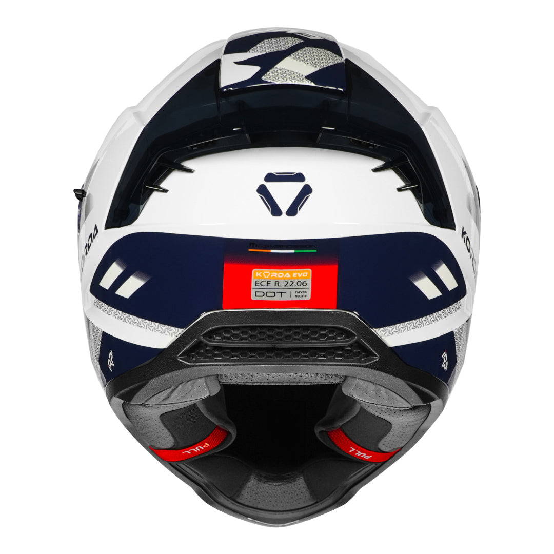 Korda Evo Triton Gloss White Red Full Face - Helmet