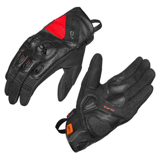 Korda Hybrid Riding Gloves-Black Red