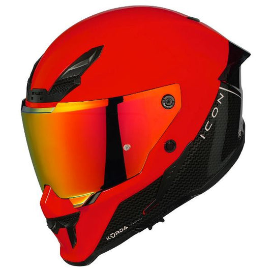 Korda Icon Duo Helmet (Gloss Black & Red)
