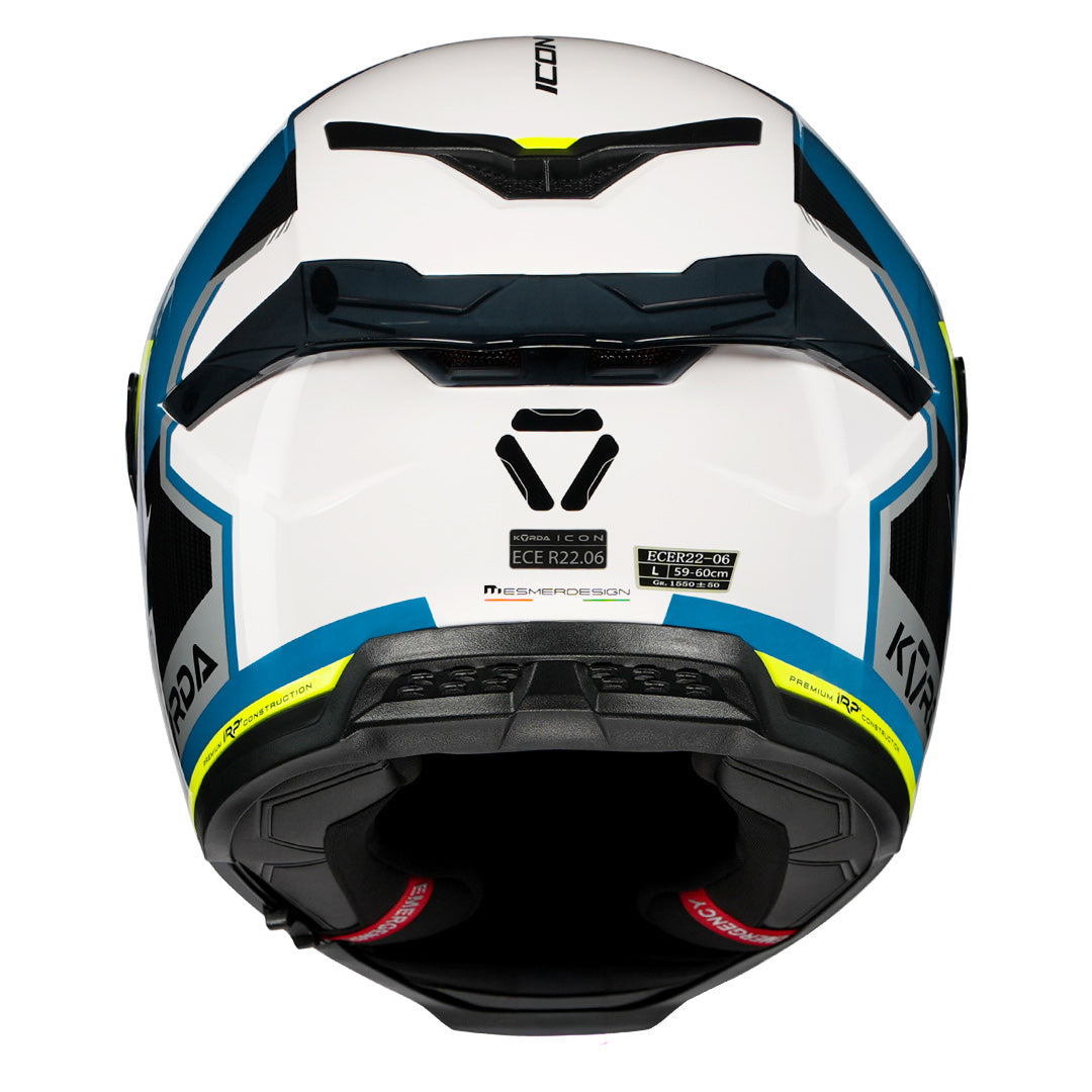 Korda Icon Lemur Helmet (Gloss White & Blue)