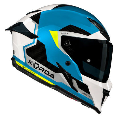 Korda Icon Lemur Helmet (Gloss White & Blue)