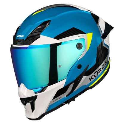 Korda Icon Lemur Helmet (Gloss White & Blue)