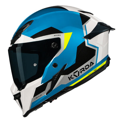 Korda Icon Lemur Helmet (Gloss White & Blue)