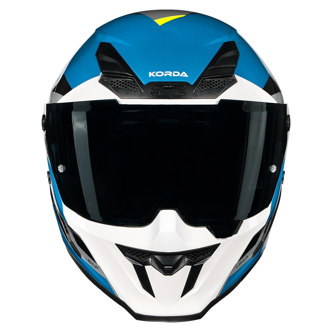 Korda Icon Lemur Helmet (Gloss White & Blue)