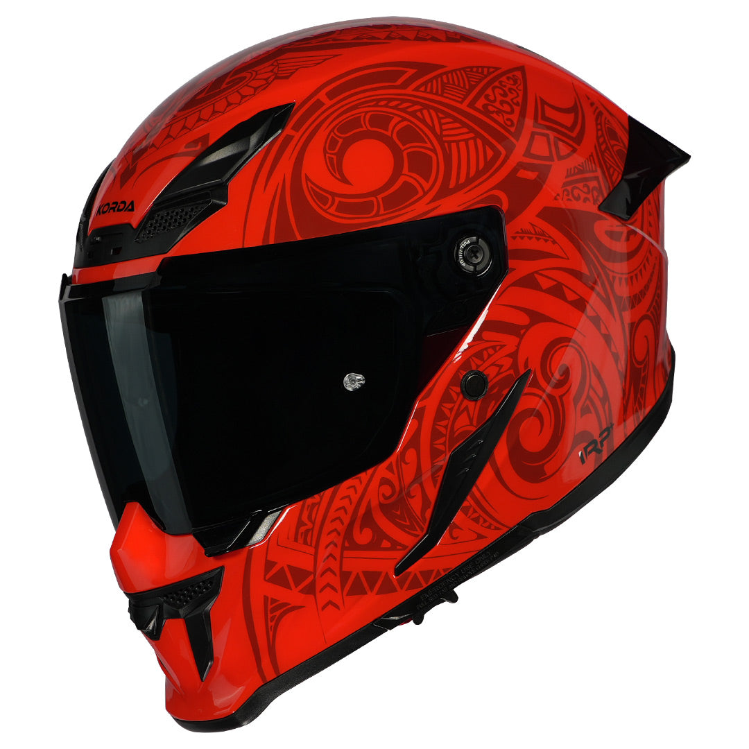 Korda Icon Maori Gloss Red Full Face - Helmet