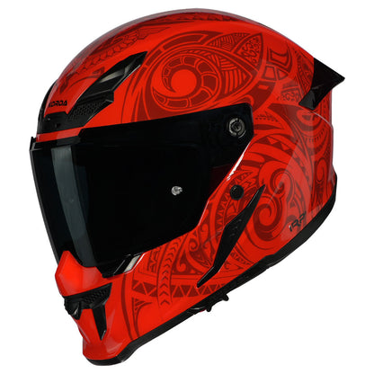 Korda Icon Maori Gloss Red Full Face - Helmet