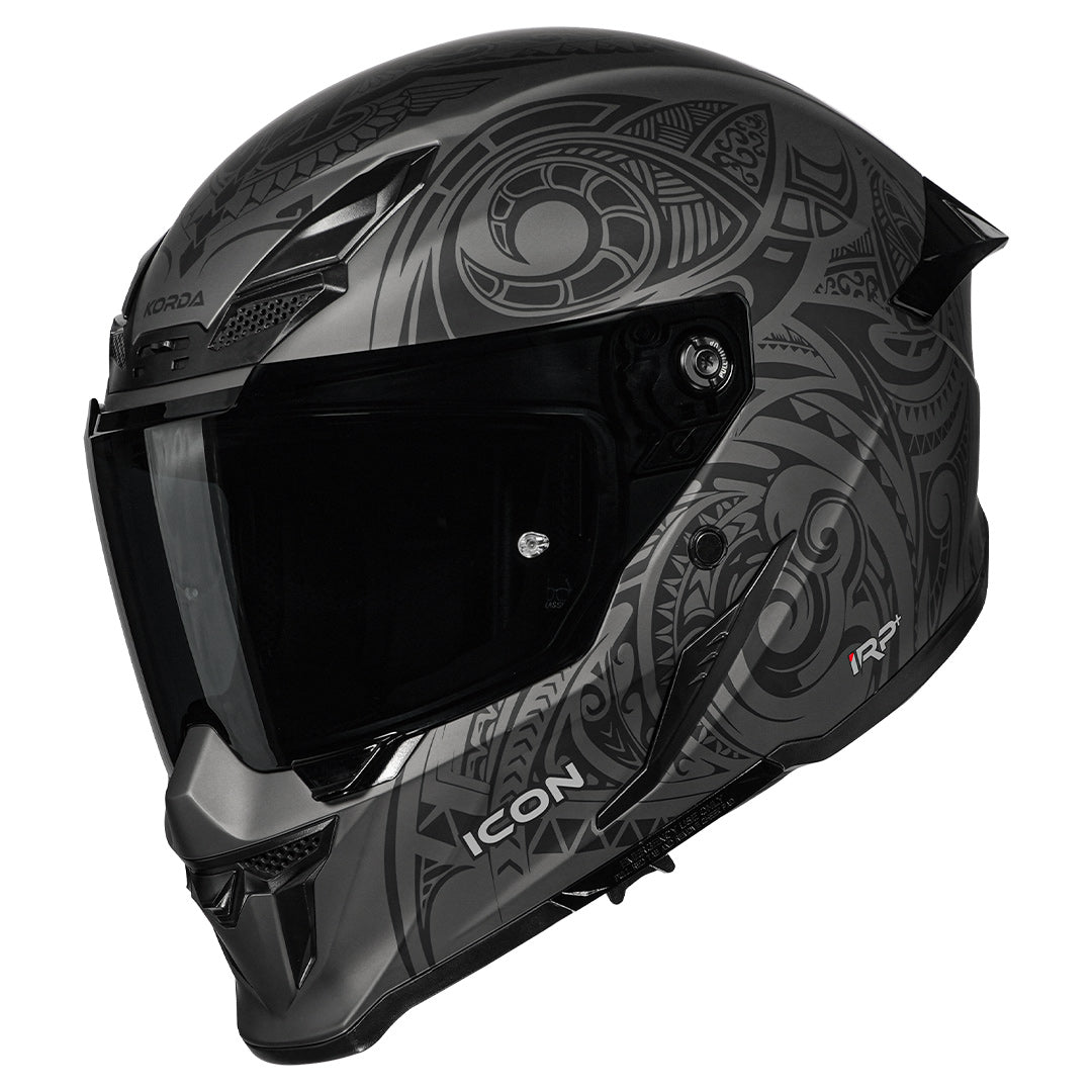 Korda Icon Maori Matt Grey Full Face - Helmet