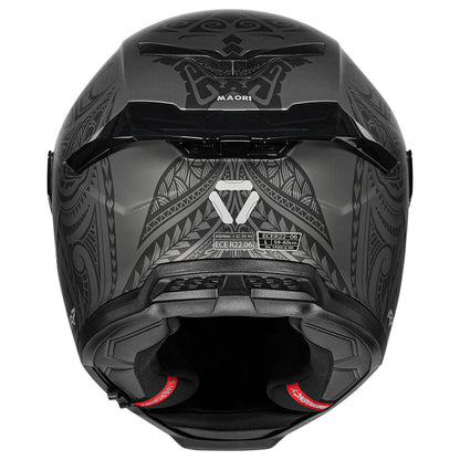 Korda Icon Maori Matt Grey Full Face - Helmet