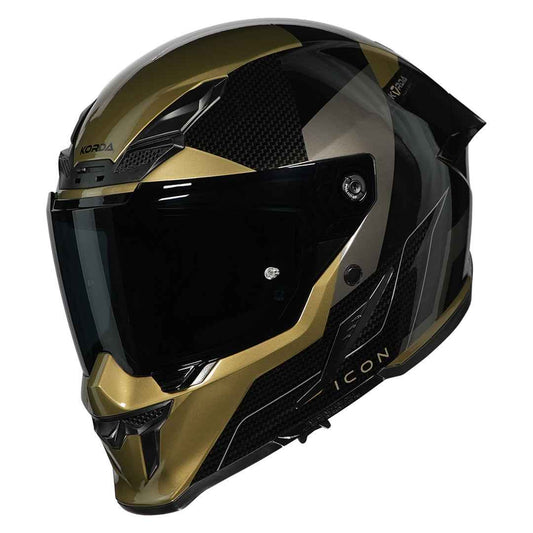 Korda Icon NYX Gloss Black & Gold Full Face - Helmet