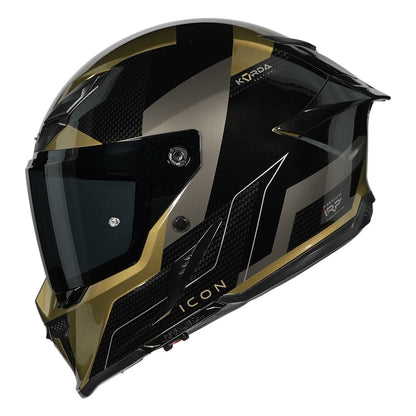 Korda Icon NYX Gloss Black & Gold Full Face - Helmet