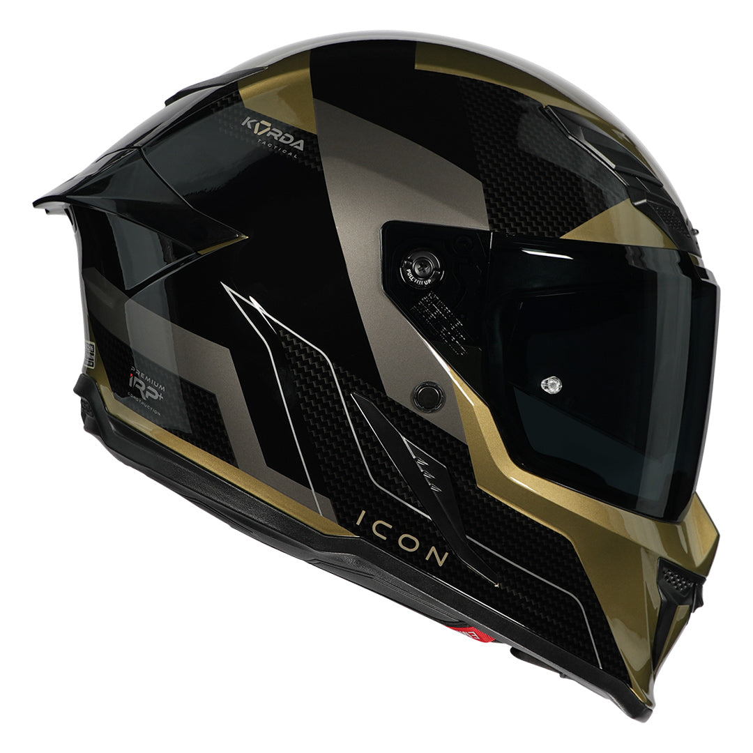 Korda Icon NYX Gloss Black & Gold Full Face - Helmet
