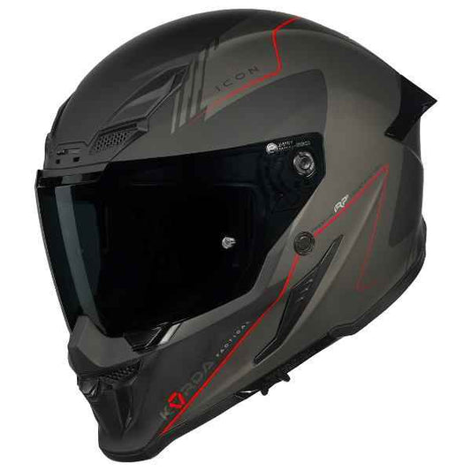 Korda Icon Nero Helmet (Matt Grey & Red)