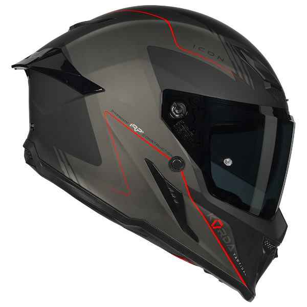 Korda Icon Nero Helmet (Matt Grey & Red)