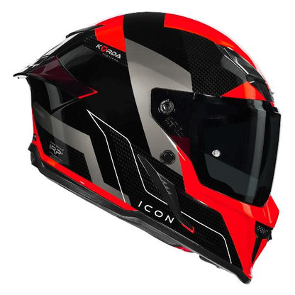 Korda Icon Nyx Helmet (Gloss Black & Red)