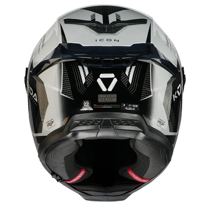 Korda Icon Strike Gloss Grey Full Face - Helmet