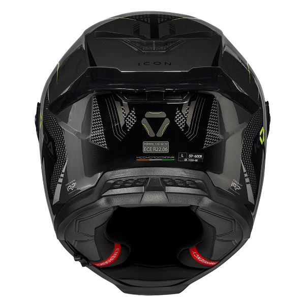 Korda Icon Strike Helmet (Gloss Grey and Fluorescent Yellow)