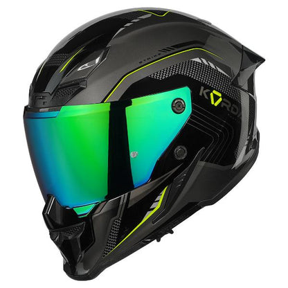 Korda Icon Strike Helmet (Gloss Grey and Fluorescent Yellow)