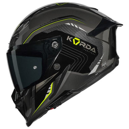 Korda Icon Strike Helmet (Gloss Grey and Fluorescent Yellow)