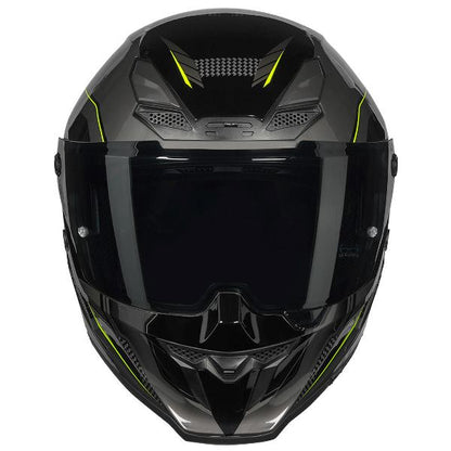 Korda Icon Strike Helmet (Gloss Grey and Fluorescent Yellow)