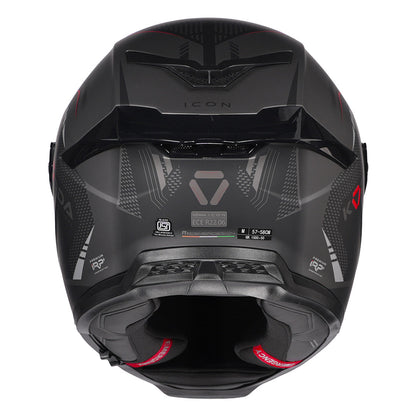 Korda Icon Strike Matt Grey and Red Full Face - Helmet